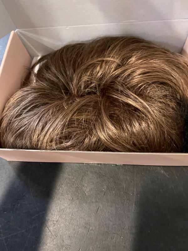 Photo 1 of REECHO Hair Topper for Women - 100% Japanese Revolutionary Fiber Short Toupee Wiglet Topper Hairpiece for Women with Thinning Hair Loss Lightweight Large Base for Full Coverage - Ginger Brown