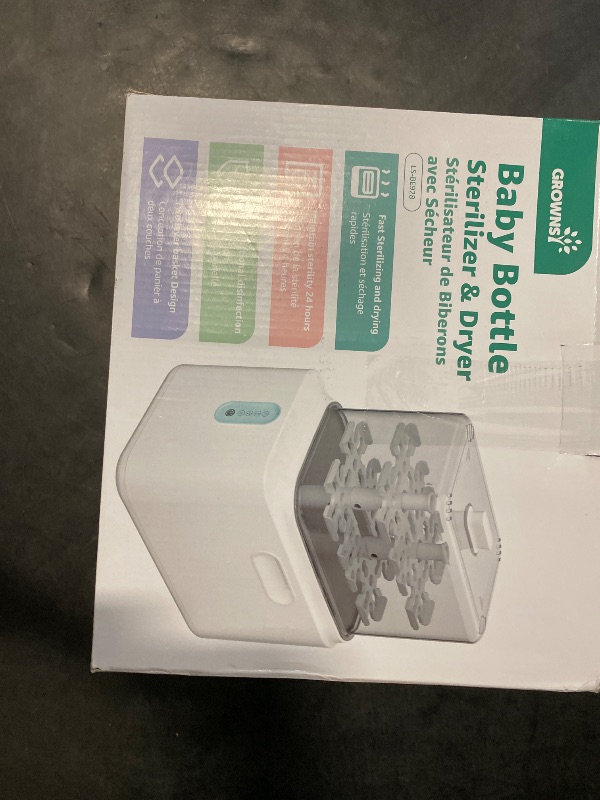 Photo 1 of Grownsy 3-Layer Large Bottle Sterilizer and Dryer, Fast Sterilization and Drying, Universal Bottle Sterilizer for Baby Bottles, Breast Pump Parts & Baby Essentials