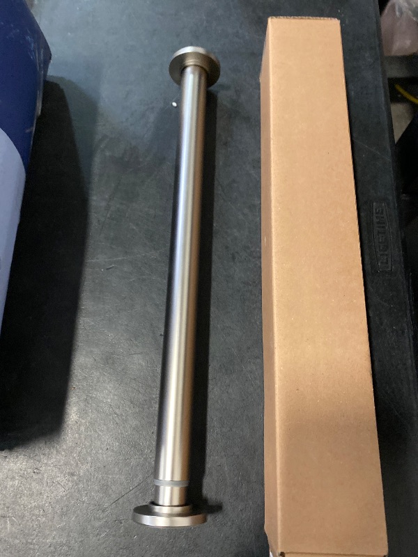 Photo 1 of Ivilon Tension Curtain Rod - Spring Tension Rod for Small Windows or Shower, 16 to 24 Inch. Satin Nickel