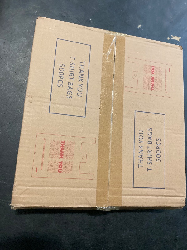 Photo 1 of UMT Plastar 500 Count Thank You Plastic Bags with Handles, 12" x 6" x 22", 14 Mic White Grocery Bags - Ideal for Grocery Stores, Retail, Restaurants, and Takeout