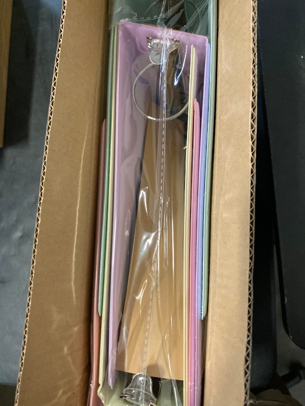 Photo 1 of SUNEE 3 Ring Binders 2 Inch 4 Pack, Clear View Binder Three Ring PVC-Free (Fit 8.5x11 Inches) for School or Office Supplies, Assorted Pastel