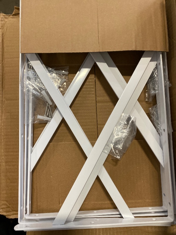 Photo 1 of 10 Pack 16 Inch Shelf Brackets Heavy Duty Right Angle Bracket Triangle Shelf Brackets Steel Floating Shelf Bracket, Hanging Iron Shelving Wall Angel Corner Brace, White