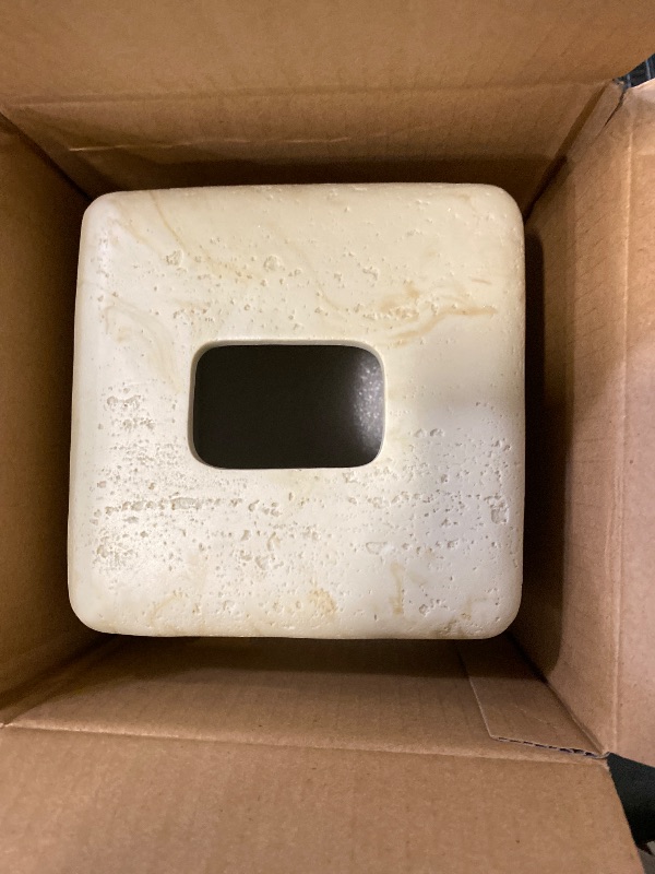 Photo 1 of Natural Travertine Textures Tissue Box Cover Square for Home Decor,Resin Heavy Tissue Box Holder for Bathroom Countertop,Tabletop,Bedside Table,Office