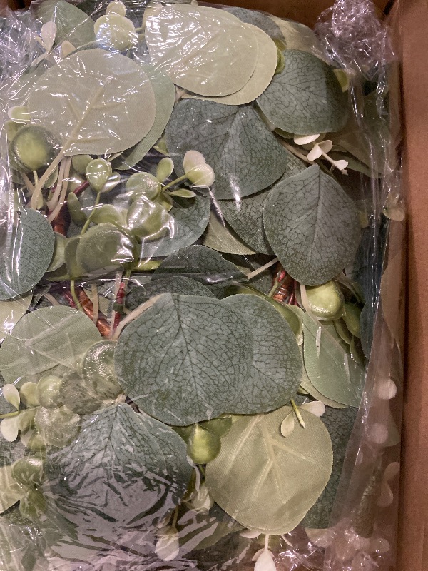 Photo 1 of 8 Pcs Candle Rings Artificial Eucalyptus Leaves Wreaths Candle Rings Wreaths Greenery Wreath Candle Rings for Pillars Boho Wreath Pillar Candleholders for Wedding Party Home Table Door(Vivid Style)