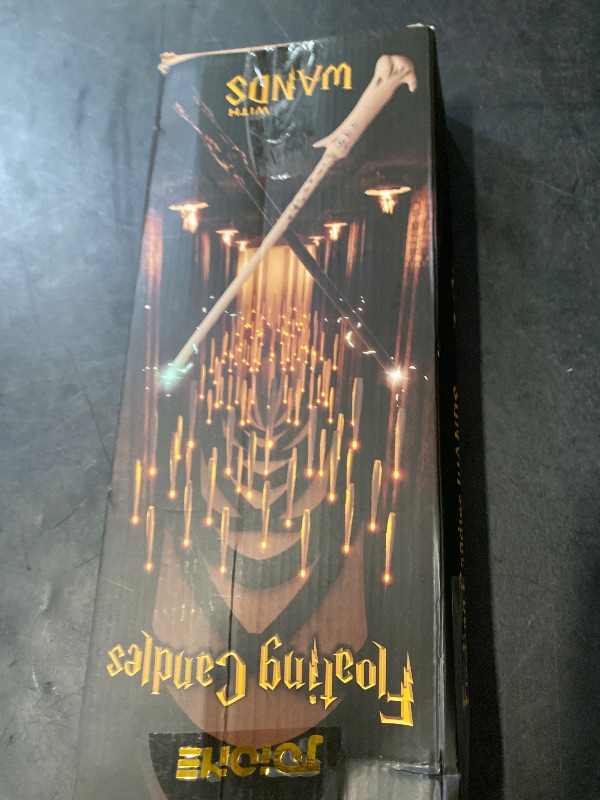 Photo 1 of JOIONE Floating Candles with Wand, 20 Pack Hanging Candles with Magic Wand Remote, Battery Powered Floating Candles with 2 Wand, Flameless Magic Hanging Taper Candles for Xmas Halloween Decor, Black