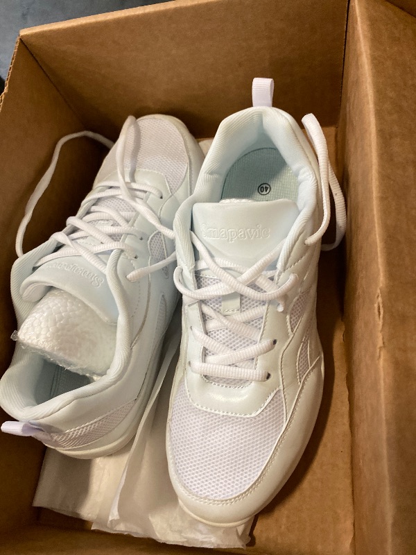 Photo 1 of Size 8.5 Cheer Shoes for Women White Cheerleading Dance Shoes Training Athletic Comfortable Sneakers 