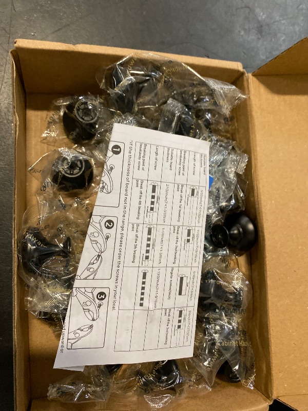Photo 1 of Ravinte 20 Pack Kitchen Cabinet Knobs Dresser Knobs Matte Black Drawer Pulls Door Handles for Drawer Cupboard and Dresser