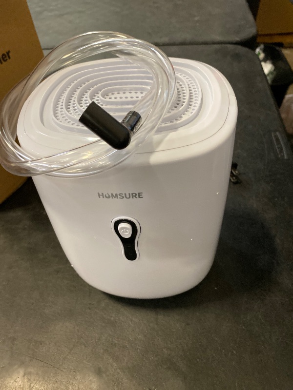 Photo 1 of Dehumidifier with Drain Hose. Litever Small Portable Dehumidifier. Auto-OFF. Drain Hose for Continuous Drainage. Effective for Small Bathroom Pantry Closet Basement Wardrobe Gun safe RV Trailer Camper