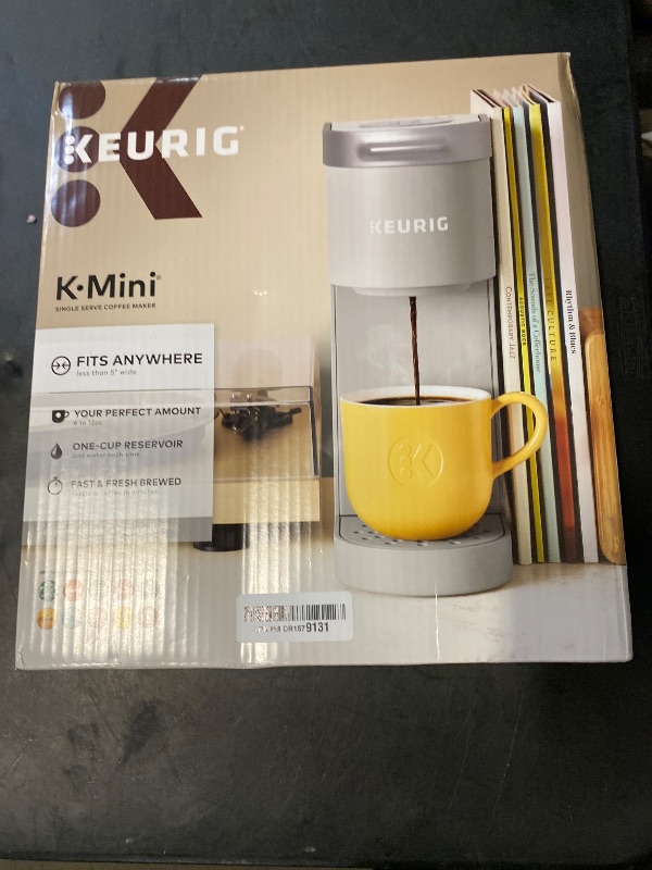 Photo 1 of Keurig K-Mini Single Serve K-Cup Pod Coffee Maker, 6 to 12oz Brew size, with Cord Storage, Perfect for Small Spaces, Studio Gray