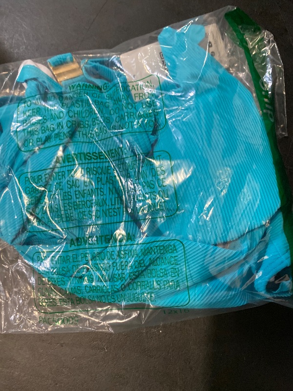 Photo 1 of Size M Charmo Ribbed Scalloped 1 Piece Swimsuits Womens Retro Modest Square Neck One Piece Bathing Suit Aqua 