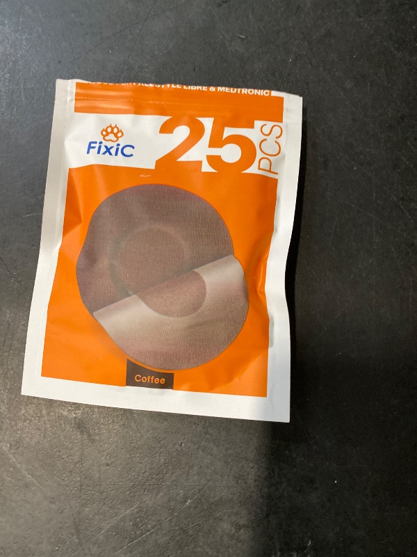 Photo 1 of Fixic Freestyle Adhesive Patch 25 PCS – Good for Libre 1, 2, 3 & Plus – Enlite – Guardian – NO Glue in The Center of The Patch – Pre-Cut Back Paper – Long Fixation for Your Sensor! (Coffee)