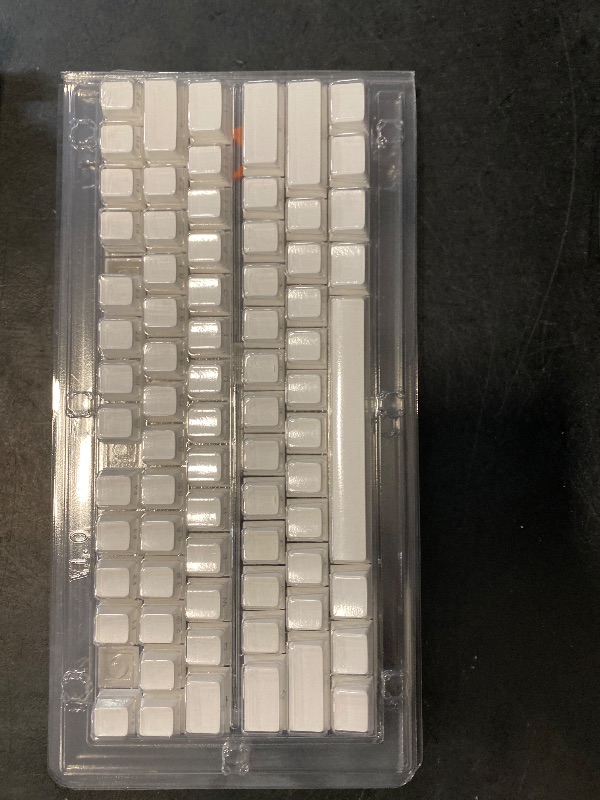 Photo 1 of SDYZ White Side Print PBT Keycap Set - Double Shot Shine Through Custom OEM Profile 136 Keys, Minimalist Style Phantom Keyboard Keycap for Mechanical Keyboards
