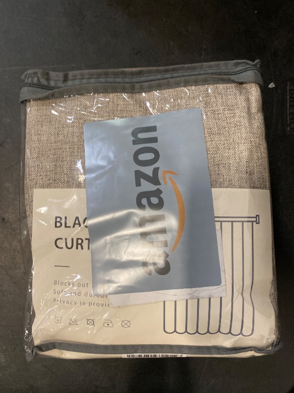 Photo 1 of INOVADAY 100% Blackout Curtains for Bedroom, Black Out Curtains 96 Inch Long, Clip Rings Linen Blackout Drapes, Thermal Insulated Room Darkening for Living Room, 2 Panels - Fauxlinen,W50xL96