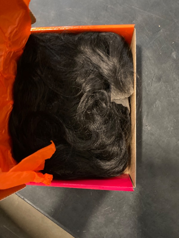 Photo 1 of MITIMES 13x6 glueless Lace front wig pre plucked Synthetic Long body wave HD lace front wig Black Wavy Wig with natural hair line