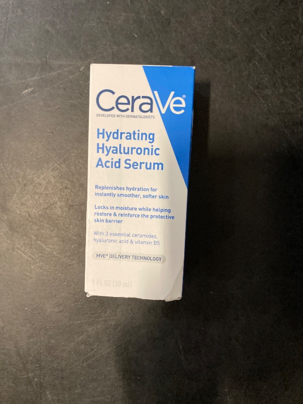 Photo 1 of Cerave Hyaluronic Acid Serum for Face with Vitamin B5 and Ceramides, Hydrating Face Serum for Dry Skin, Fragrance Free, 1 Ounce