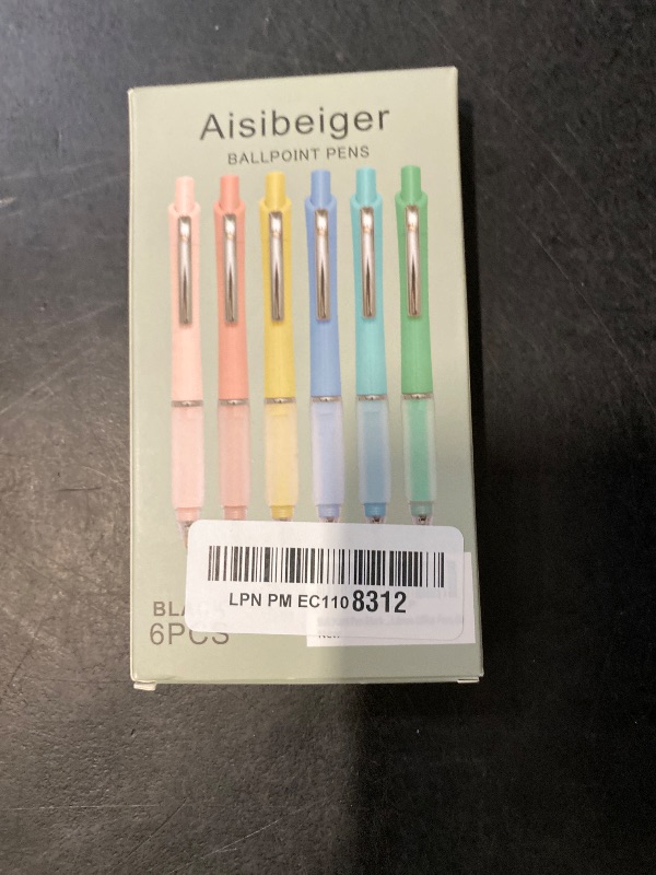 Photo 1 of Aisibeiger Ball Point Pen Black Ink Ballpoint Pens with Super Soft Grip Medium Point 1.0mm Office Pens (6 pack)