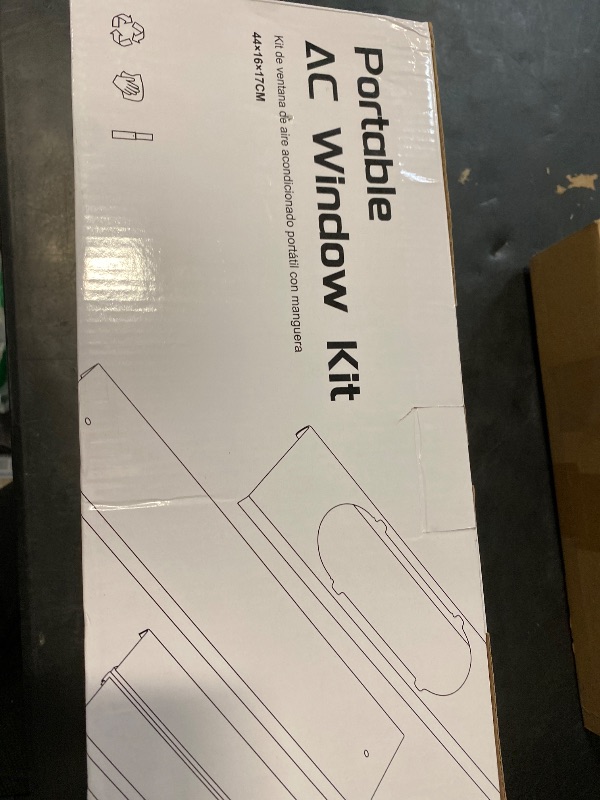 Photo 1 of Portable Air conditioner Window Kit, Adjustable Vertical/Horizontal Sliding Window Kit Plate for AC Unit, AC Window Vent Kit, AC Window Seal Suitable for 5.9” AC Exhaust Hose
