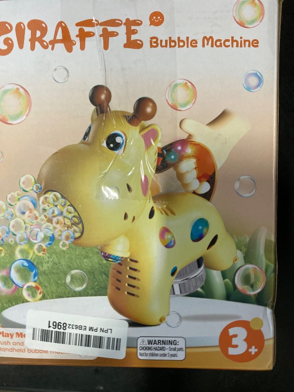 Photo 1 of Automatic Bubble Machine Toddler Toys: Giraffe Bubble Lawn Mover Outdoor Toy for 1 2 3 4 5 Year Old Boy Girl - Push or Handheld Bubble Maker Blower for Age 1-3 Kids Birthday Gifts