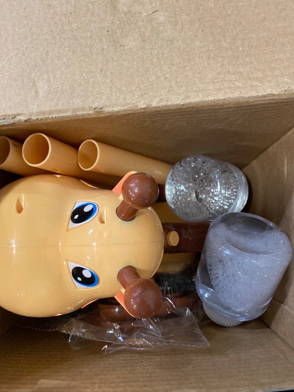 Photo 1 of Automatic Bubble Machine Toddler Toys: Giraffe Bubble Lawn Mover Outdoor Toy for 1 2 3 4 5 Year Old Boy Girl - Push or Handheld Bubble Maker Blower for Age 1-3 Kids Birthday Gifts