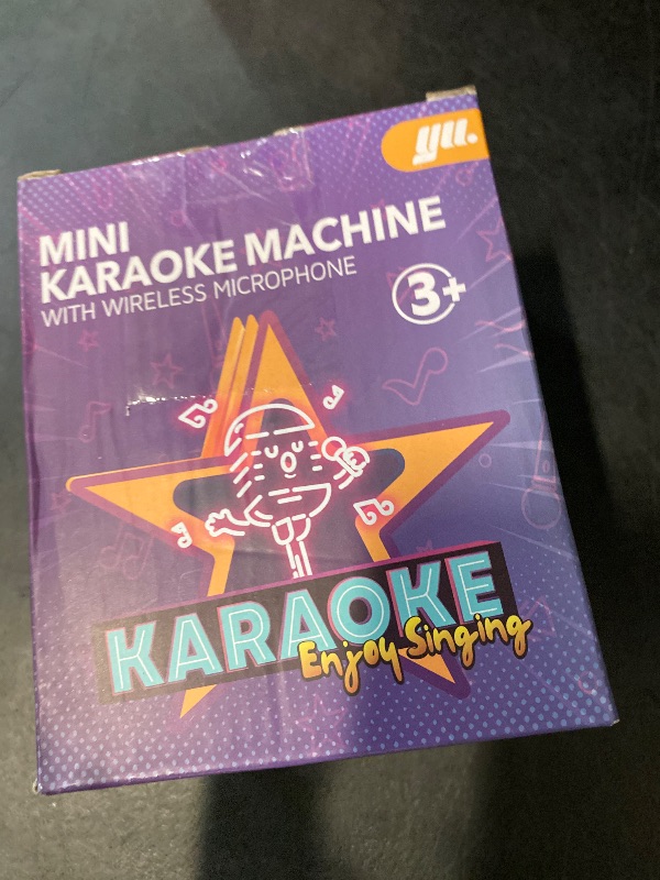 Photo 1 of YLL Mini Karaoke Machine with 2 Wireless Microphones, TOP Kids Gifts for Girls Ages 3, 4, 5, 6, 7, 8, 9,10,11,12 +Year Old, 4-12 Years Old Birthday Toy Gift for Girls Boys Party (Purple)