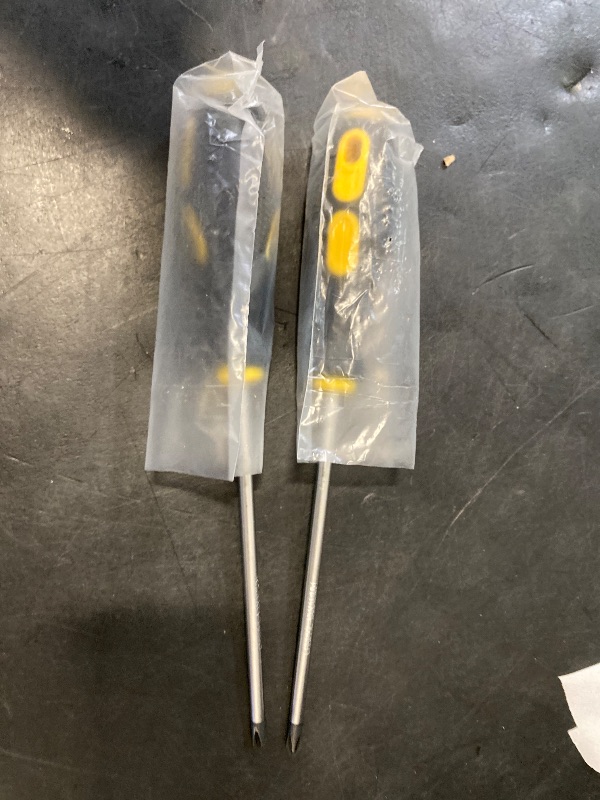 Photo 1 of 2Pcs Phillips Screwdriver 6 inch Shaft Non-Slip Grip Screwdriver Magnetic Tip 6mm PH2 Cross Head Screwdriver