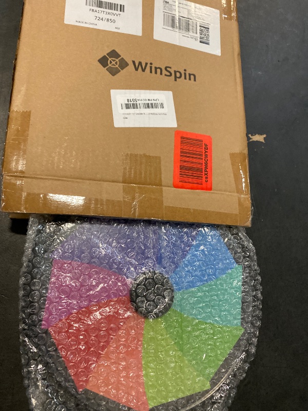 Photo 1 of WinSpin 10" Double Sided Prize Wheel with Desktop Stand Dry Erase 10 Slots Spinning Wheel for Pub, Party, Home Game, Carnival and Holiday Activities