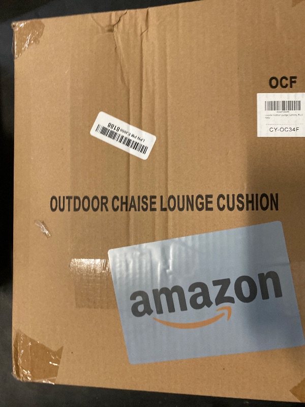 Photo 1 of Cozyide Chaise Lounge Cushions Outdoor 72"x21"x3", Waterproof Lounge Chair Cushion with Removable Cover, Patio Chair Cushions for Outdoor Furniture with Adjustable Ties, 72"x21"x3", Black