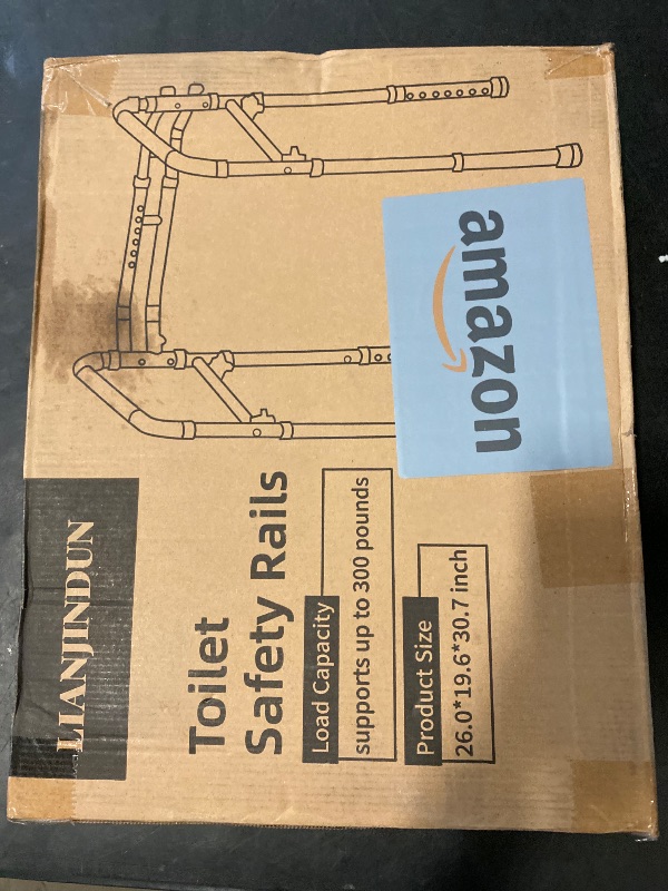 Photo 1 of FSA/HSA Eligible Toilet Safety Rails, Adjustable Toilet Frame for Elderly, Seniors, Handicap & Disabled, Foldable Handicap Toilet Handles Fit Any Toilets (300 LB)