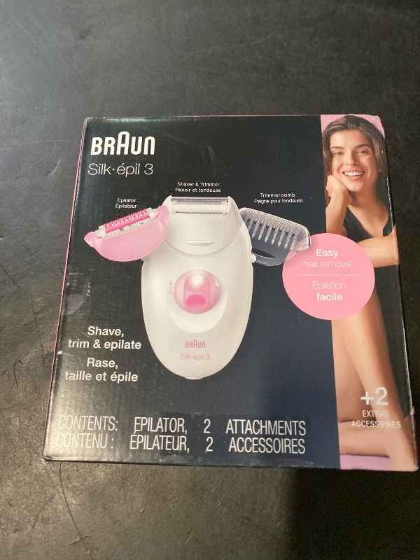 Photo 1 of Braun Epilator Silk-epil 3 3-270, Hair Removal Device, Epilator for Women, Shaver & Trimmer, Hair Removal