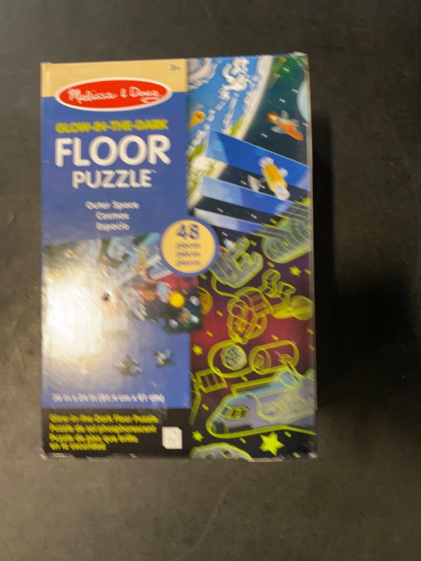 Photo 1 of Melissa & Doug Outer Space Glow-in-the-Dark Cardboard Jigsaw Floor Puzzle – 48 Pieces, for Boys and Girls 3+ - FSC Certified
