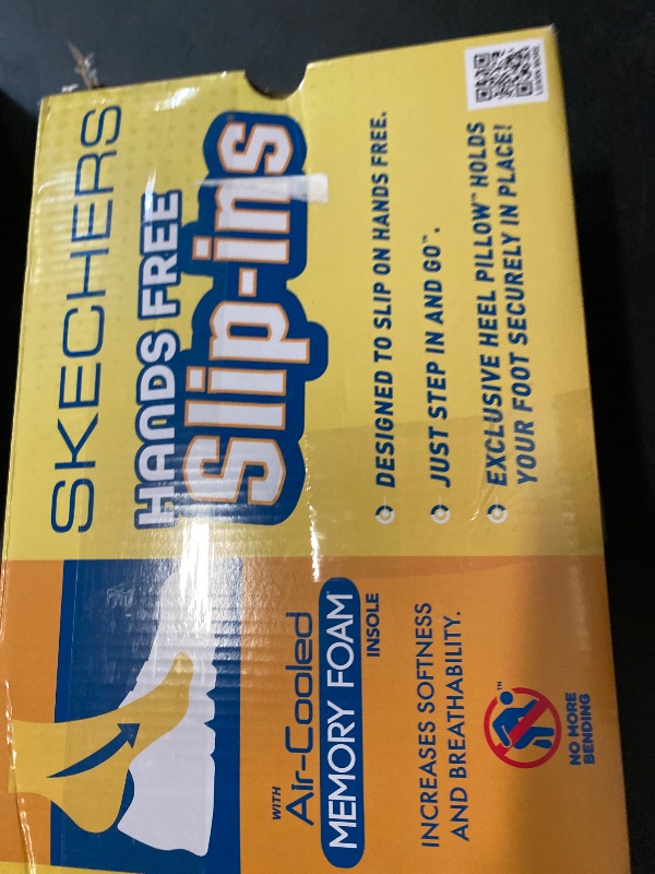 Photo 1 of Size 7 Skechers Women's Summits Hands-Free Slip-Ins – Memory Foam Insole, Heel Pillow, Vegan Materials Sneaker, Black White, 