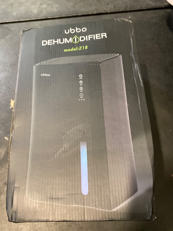 Photo 1 of UBBO Dehumidifiers for Home, 850 sq.ft 95oz Dehumidifier with Drain Hose Timer Sleep Mode Auto-Off 7 Colors Light, Dehumidifier for Bedroom Bathroom Basements RV Black