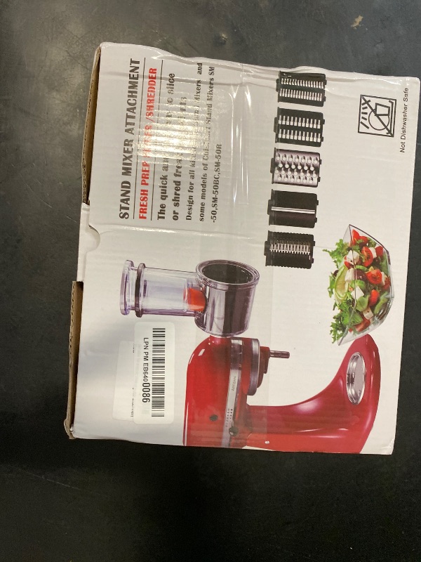 Photo 1 of Slicer Shredder Attachment for KitchenAid Stand Mixer with 5 Blades, Cheese Grater Attachment, Fresh Prep Slicer, Bigger Vegetable Salad Maker Accessories for Kitchenaid