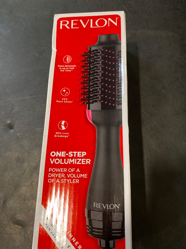 Photo 1 of REVLON One-Step Volumizer Hair Dryer and Styler with Improved Motor – Easy Salon-Style Blowouts – Less Frizz, More Shine, and Reduced Heat Damage, for all Hair Types and Lengths (Black)
