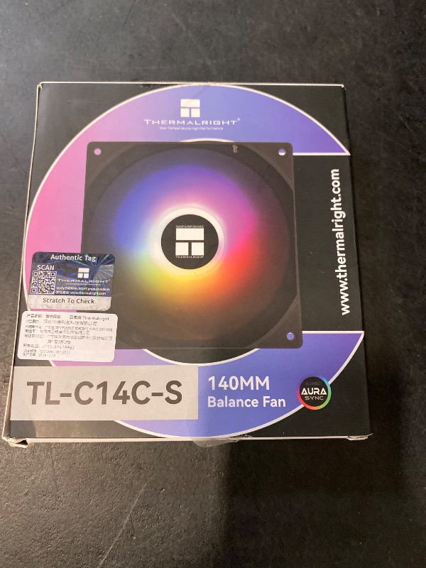 Photo 1 of Thermalright TL-C14C-S CPU Fan 140mm ARGB Case Cooler Fan, 4pin PWM Silent Computer Fan with S-FDB Bearing Included, up to 1500RPM Cooling Fan
