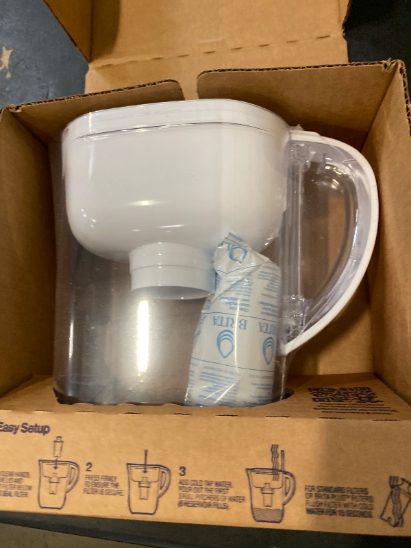 Photo 1 of Brita Water Filter Pitcher for Tap and Drinking Water with 1 Standard Filter, Lasts 2 Months, 6-Cup Capacity, BPA Free, White