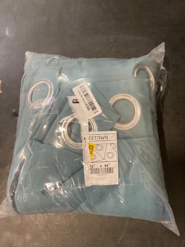 Photo 1 of NICETOWN 100% Blackout Curtains 84 inches Long, Pair of Energy Smart & Noise Blocking Out Drapes for Baby Room Window, Thermal Insulated Guest Room Lined Window Dressing(Greyish Blue, 52 inches Wide)