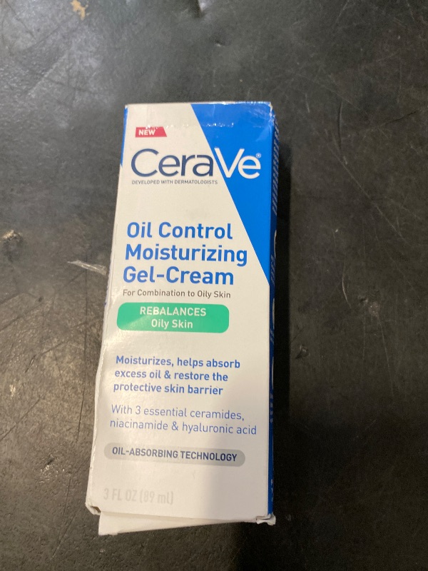 Photo 1 of CeraVe Oil Control Moisturizing Gel-Cream, Face Moisturizer for Oily Skin, Niacinamide, Hyaluronic Acid & Oil Absorbing Technology To Rebalance Oily Skin, Non-Comedogenic, Fragrance Free & Oil-Free