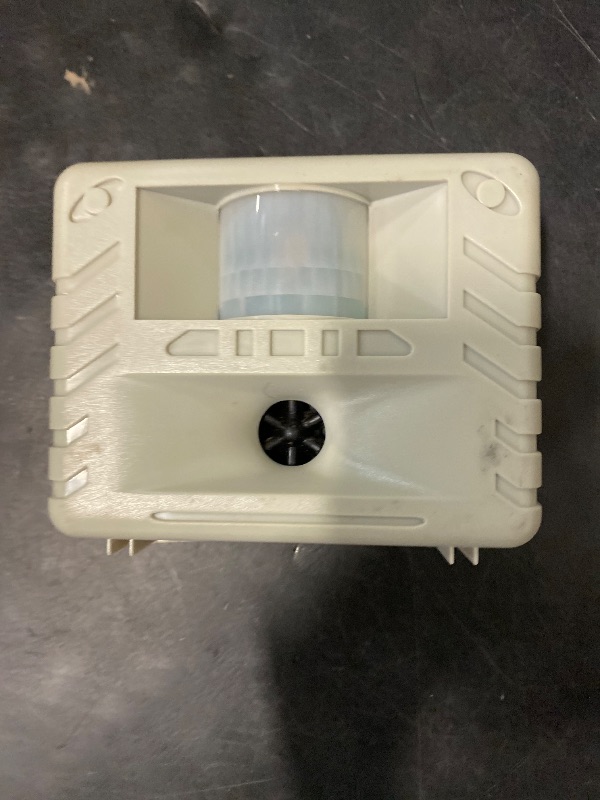 Photo 1 of Bird-X Balcony Gard, Ultrasonic Bird Preventer, Outdoor Bird Decoy with Motion-Sensor, Easy to Install, Covers up to 900 sq. ft., 15 to 25 kHz Frequency, 6.75" x 5.5" x 3.5"