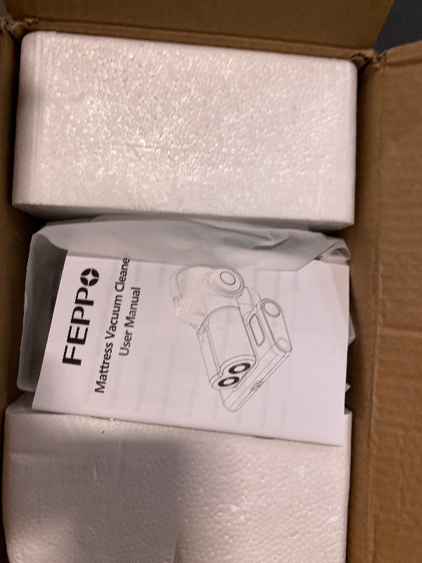 Photo 1 of FEPPO Mattress Vacuum Cleaner, 16Kpa Bed Vacuum Cleaner with 253.7nm UV-C Light, 140°F Heat, HEPA Filter & Ultrasonic, Versatile Handheld Vacuums for Bed, Sofa, Couch, Crib(Corded, 500W)