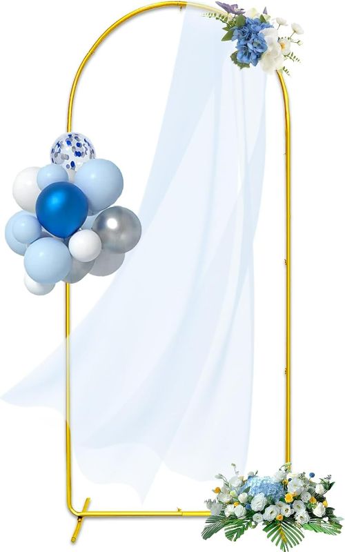 Photo 1 of 7.2FT Metal Arch Backdrop Stand,Wedding Arch Frame for Party Weeding Birthday Baby Shower Balloon Graduation