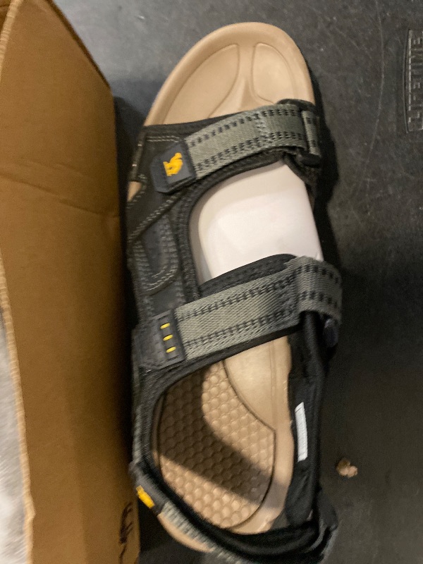 Photo 1 of Size 11 CAMEL CROWN Men's Water Sandals Waterproof Arch Support Hiking Sandals Comfort Leather Sandals Adjustable Athletic Outdoor Sandals for Summer Beach Trail Walking Black/Gray 
