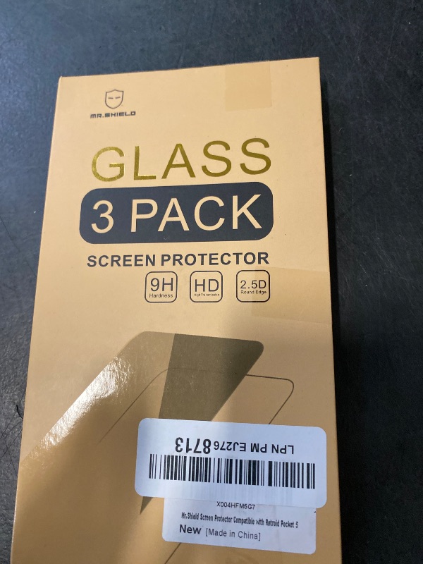 Photo 1 of Mr.Shield Screen Protector compatible with Retroid Pocket 5 [Tempered Glass] [3-Pack] [Japan Glass with 9H Hardness]