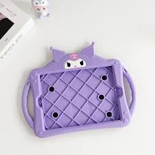 Photo 1 of Kuromi iPad Case: Cute Silicone Cover with Stand, Handles
