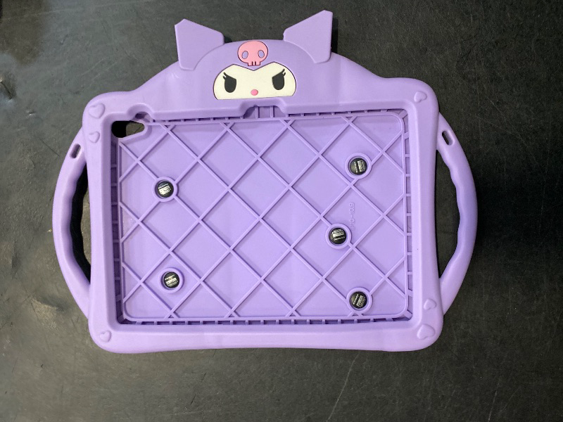Photo 1 of Kuromi iPad Case: Cute Silicone Cover with Stand, Handles