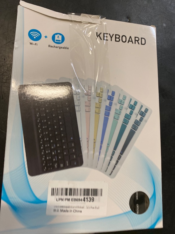 Photo 1 of Ultra-Slim Rechargeable Bluetooth Keyboard Portable Wireless Keyboard for iPad A16 11th 10th Generation, iPad Pro iPad Air iPad Mini iPhone, Android Samsung Galaxy Tablet Smartphone Cell Phone (Black)