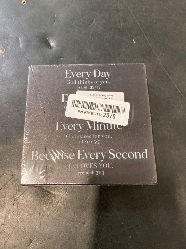Photo 1 of Every Day God Thinks Of You Wooden Box Sign Inspirational Bible Verse Decor Prayers Religious Christian Gifts for Women Men Mom Sister Friends Male Coworker 5 x 5 Inch (Black Decor)