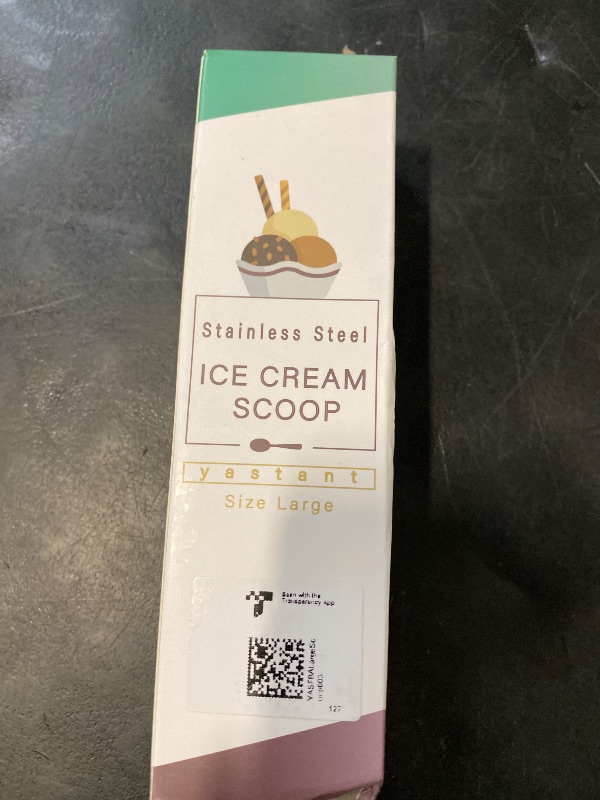 Photo 1 of YasTant Premium Ice Cream Scoop with Trigger Ice Cream Scooper Stainless Steel, Heavy Duty Metal Icecream Scoop Spoon Dishwasher Safe, Perfect for Frozen Yogurt, Gelatos, Sundaes, Large Silver