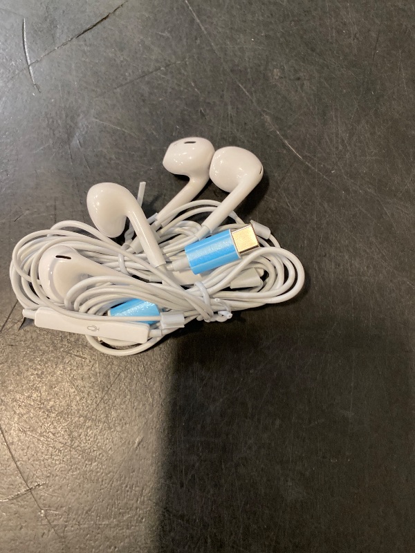 Photo 1 of 2 Pack-USB C Headphones for iPhone 15/16, Type C Earbuds Wired Earbuds with Microphone & Remote Control Noise Cancelling Earphones, Compatible with iPhone 15/16 Pro Max, iPad Pro, Most USB C Jack