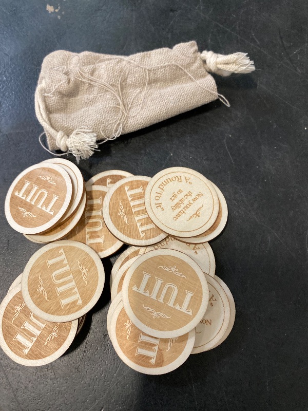 Photo 1 of Sonwyoung 24 Pcs Wood Round Tuit 1.5 Inch Polished Wooden Tokens with Bag When You Get a Round to It for Colleague Family